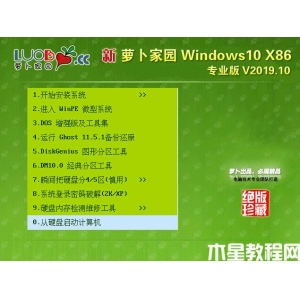 蘿卜家園 Windows10 32位 優(yōu)化專業(yè)版v2019.10